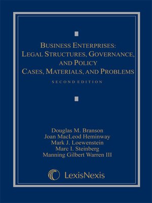 cover image of Business Enterprises: Legal Structures Governance and Policy